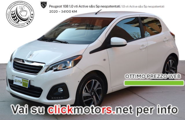 PEUGEOT 108  Benzina 2020