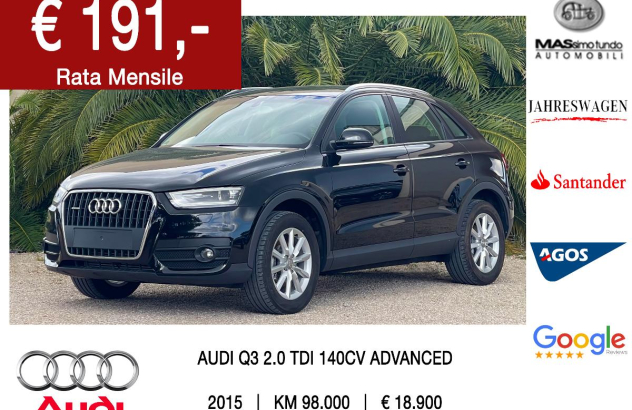 AUDI Q3 2.0 TDI quattro Advanced Diesel 2014