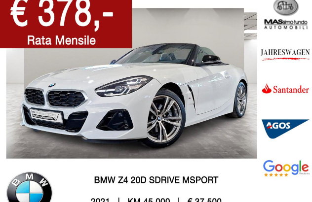 BMW Z4 sDrive20i Msport Benzina 2020