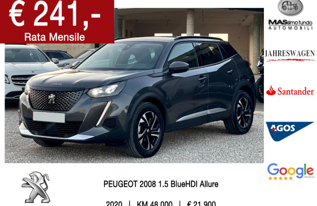 PEUGEOT 2008 BlueHDi 100 SeS Allure Diesel 2020