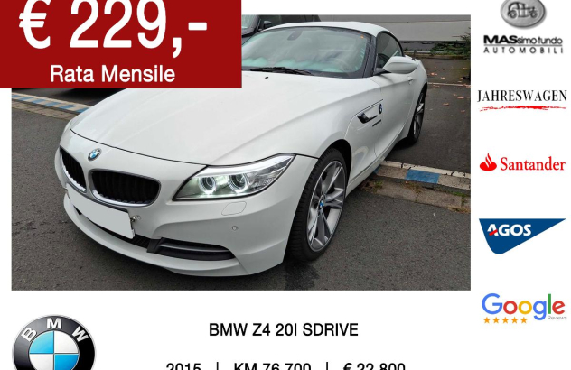 BMW Z4 sDrive20i Benzina 2015