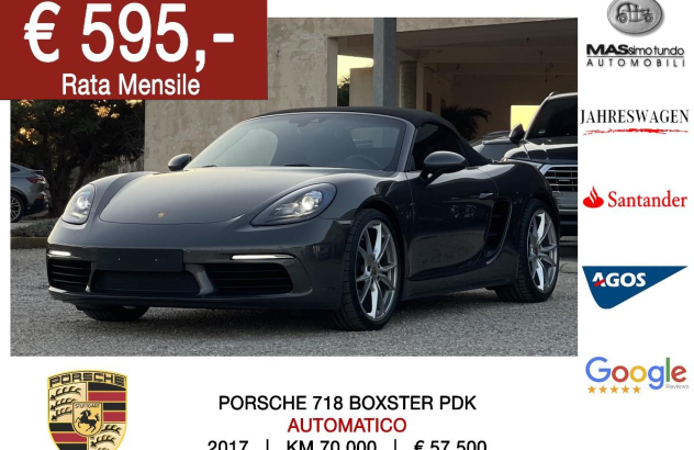 PORSCHE 718 Boxster Benzina 2017