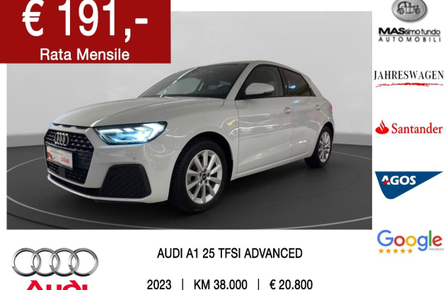 AUDI A1 SPB 25 TFSI Admired Benzina 2023