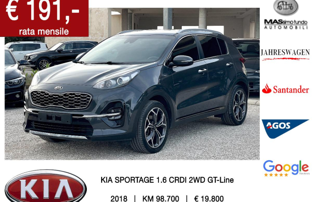 KIA Sportage 1.6 CRDI 136 CV 2WD GT Line Diesel 2018