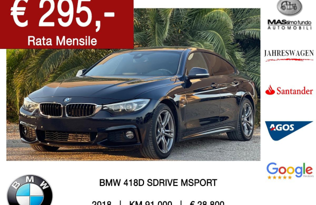 BMW Serie 4 Gran Coupé 418d Gran Coupé Msport Diesel 2018
