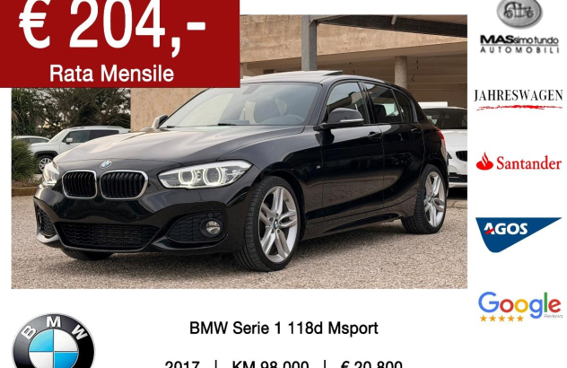 BMW Serie 1 118d 5p. Msport Diesel 2017