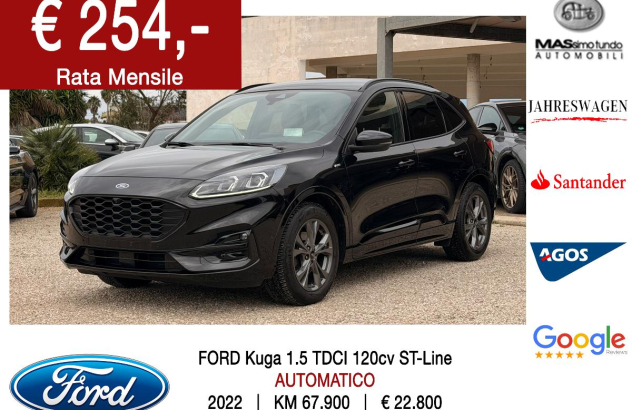 FORD Kuga 1.5 TDCI 120 CV SeS 2WD P. ST-Line Diesel 2022
