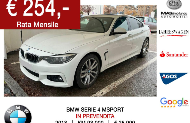 BMW Serie 4 Gran Coupé 418d Gran Coupé Msport Diesel 2017