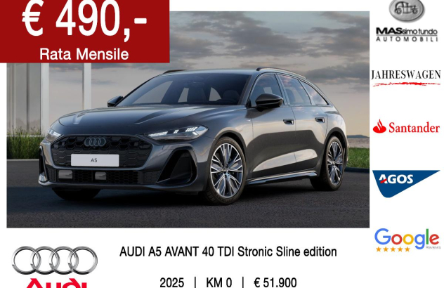 AUDI A5 A5 TDI 150 kW mHEV+ S tr. S Line edition Elettrica-Diesel 2025