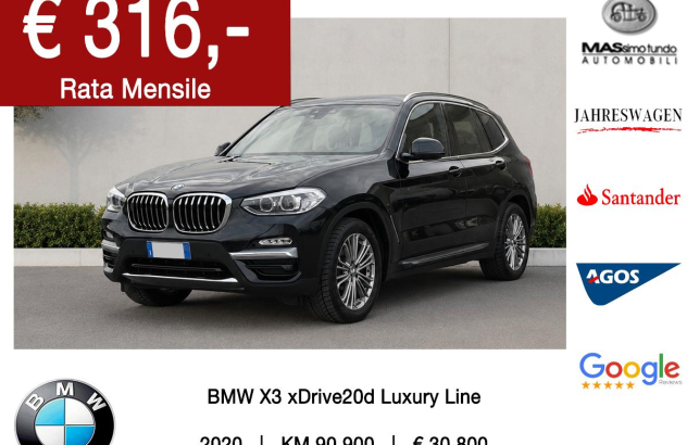 BMW X3 (G01/F97) X3 xDrive20d Luxury Diesel 2020