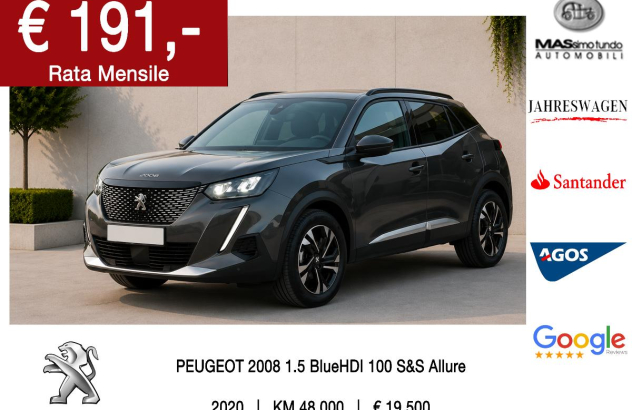 PEUGEOT 2008 BlueHDi 100 SeS Allure Diesel 2020