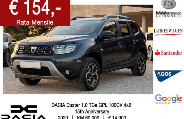 DACIA Duster 1.0 TCe GPL 100CV 4x2 Prestige DP GPL 2020