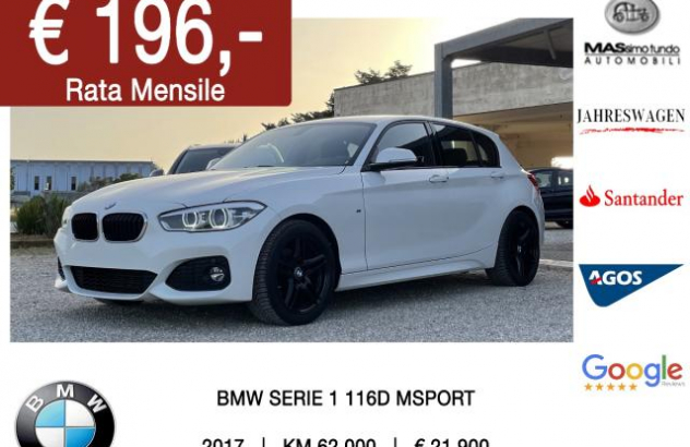 BMW Serie 1 116d 5p. Msport Diesel 2017