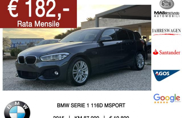 BMW Serie 1 116d 5p. Msport Diesel 2015