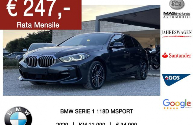 BMW Serie 1 118d 5p. M Sport Diesel 2020